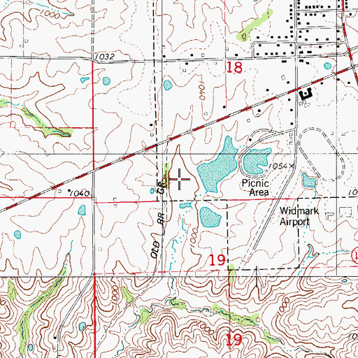 Topographic Map of Green City Section 18 Dam, MO