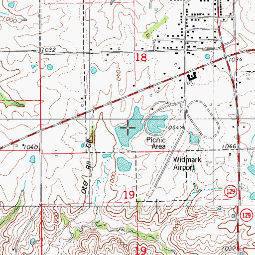 Topographic Map of Green City Large Reservoir, MO