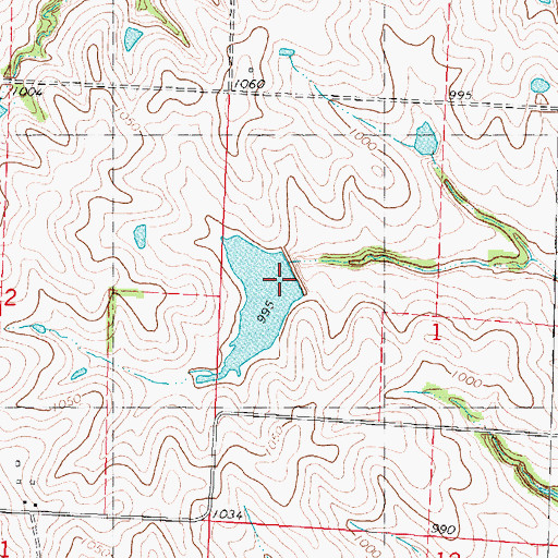 Topographic Map of Hoover Frankum Watershed E 20 Dam, MO