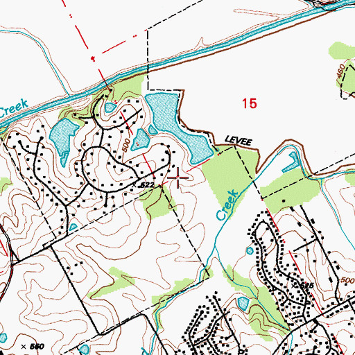 Topographic Map of Diermann Recreation Area Dam, MO