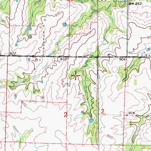 Topographic Map of Offutt Dam, MO