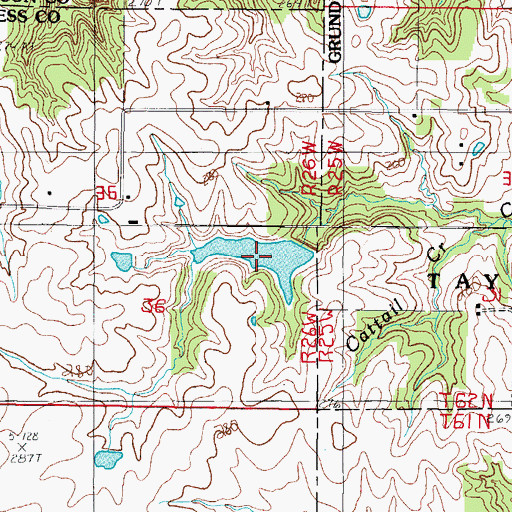 Topographic Map of Billy Herrin Lake, MO