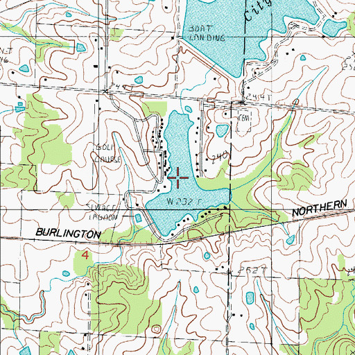 Topographic Map of Brookfield Country Club Lake, MO