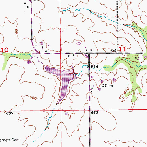 Topographic Map of Durgens Creek Watershed Dam Number 28, MO
