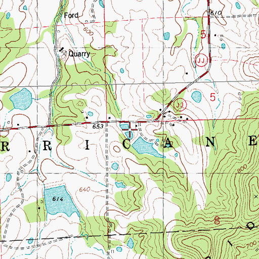 Topographic Map of Lost Creek Watershed E-2 Dam, MO