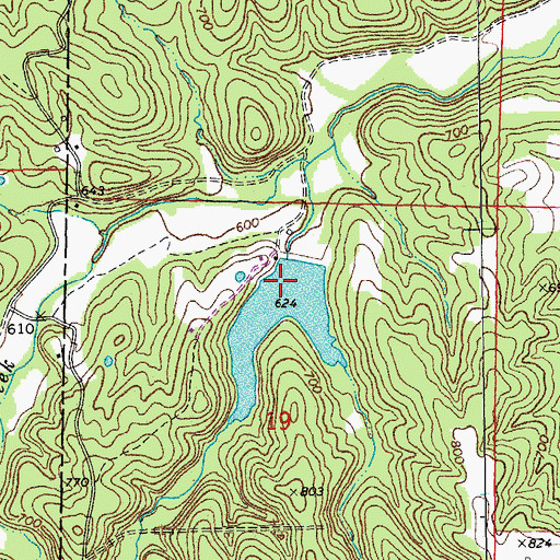 Topographic Map of Saint Joseph Lake Dam, MO