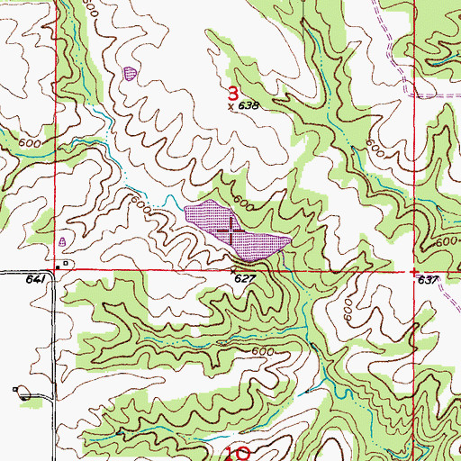 Topographic Map of McCullough South Dam, MO