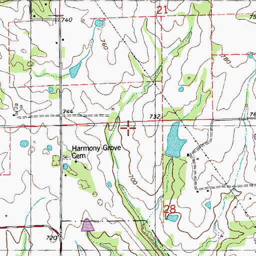 Topographic Map of Christofferson Lake Dam, MO
