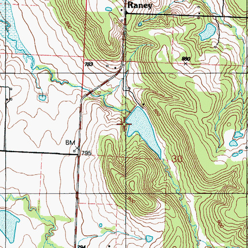 Topographic Map of Colemans Valley Lake Dam, MO