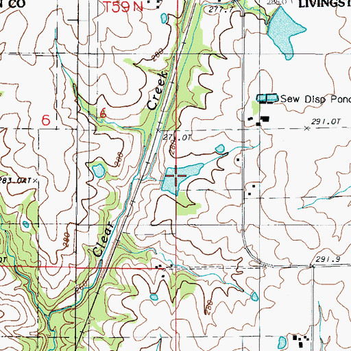 Topographic Map of Fender Farms Lake, MO
