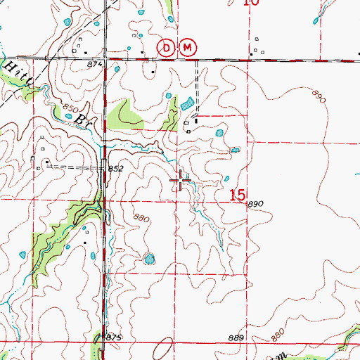 Topographic Map of Bastian Lake Dam, MO