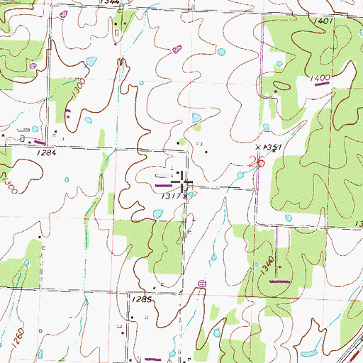 Topographic Map of Trammell (historical), AR