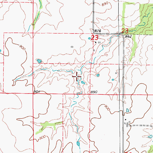 Topographic Map of Feutz Lake, MO
