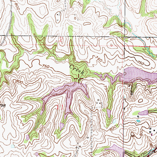 Topographic Map of Ray County Dam Number A-27, MO