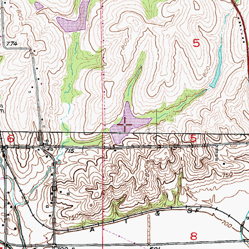 Topographic Map of Ray County Number C-21 Lake, MO