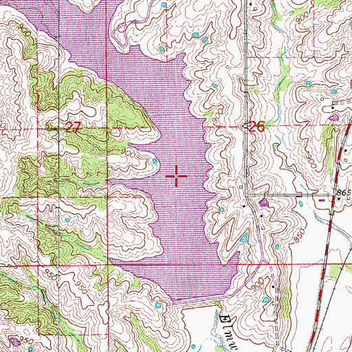 Topographic Map of New Milan Reservoir, MO