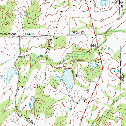 Topographic Map of Brommelsieck Lake Dam, MO