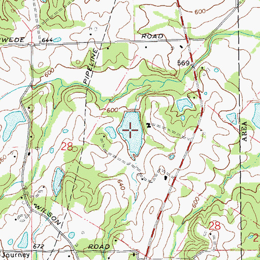 Topographic Map of Brommelsieck Lake, MO