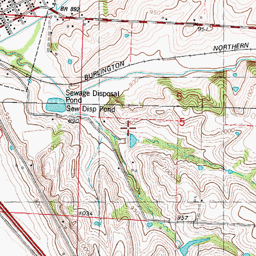 Topographic Map of Marion Mendenhall Dam, MO