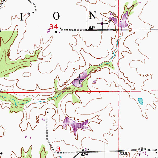 Topographic Map of Tracy Lake, MO