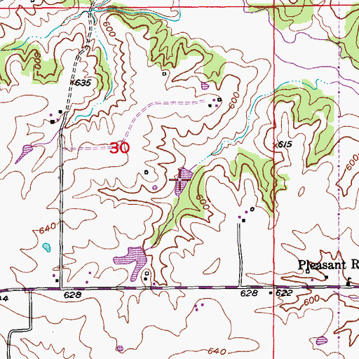 Topographic Map of Todd Lake, MO