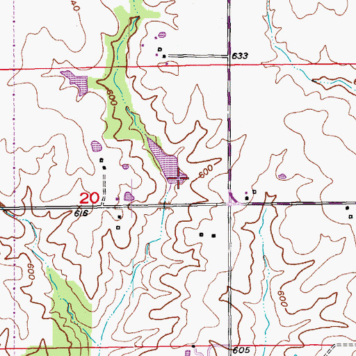 Topographic Map of Durgens Creek Watershed Dam Number 4, MO