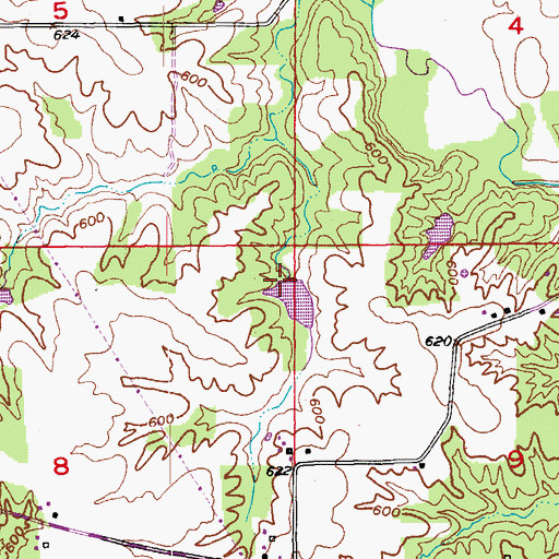Topographic Map of Durgens Creek Watershed Dam Number 32, MO