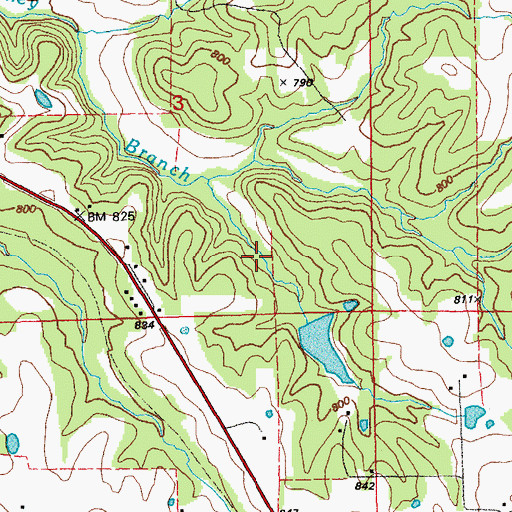 Topographic Map of Staton Dam, MO