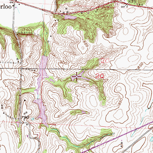Topographic Map of Lafayette County Lake C-23, MO