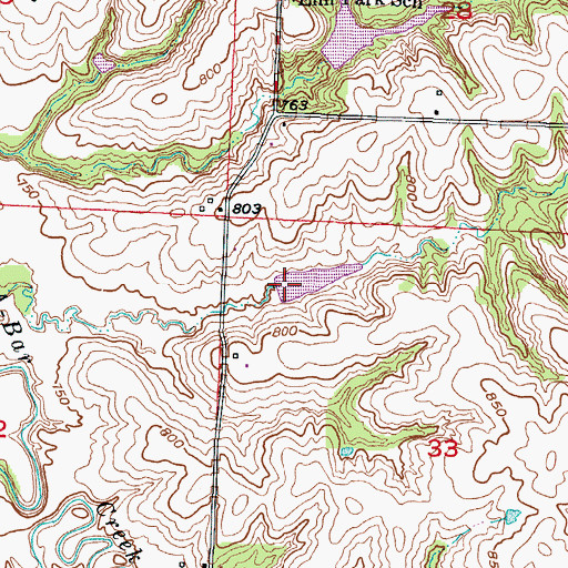 Topographic Map of Lafayette County Lake Number 4, MO