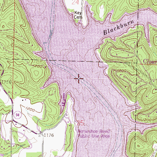 Topographic Map of Van Winkle Ferry (historical), AR