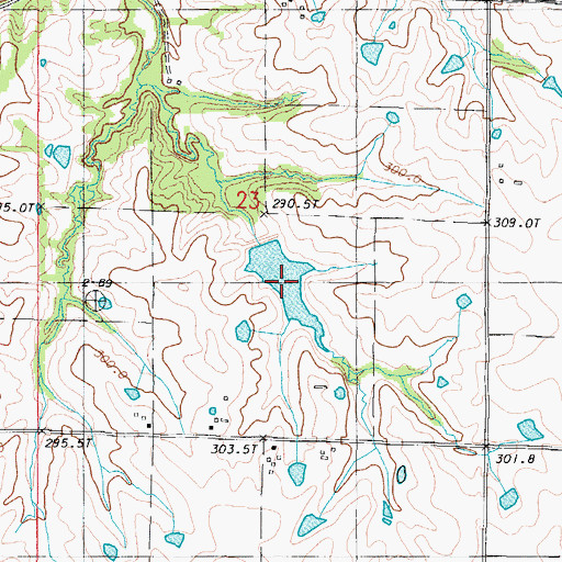 Topographic Map of B-36 Lake, MO