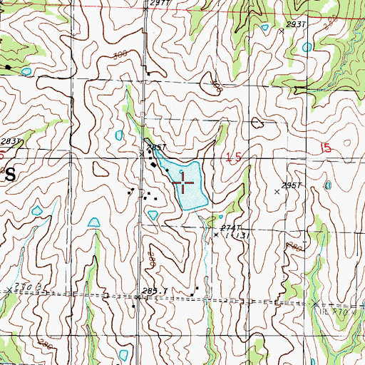 Topographic Map of Lake Mar-Lou, MO