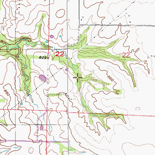 Topographic Map of Cedarlane Farms Lake, MO