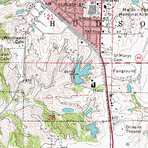Topographic Map of Still Hildreth Sanitorium Dam, MO