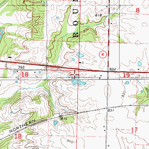 Topographic Map of Number 22 Dam, MO