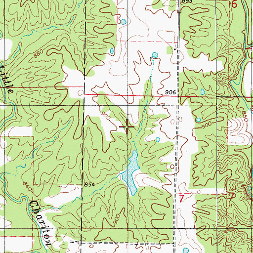 Topographic Map of George Baake Dam, MO