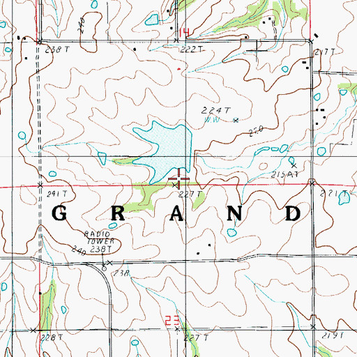 Topographic Map of Foster Lake Dam, MO