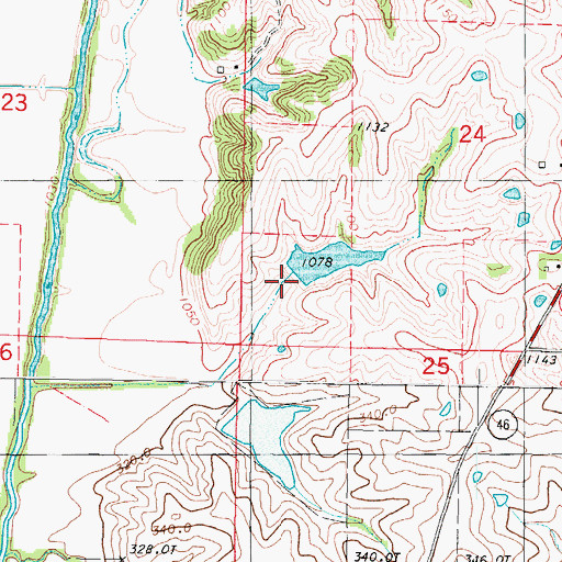 Topographic Map of Platte River Tributaries Watershed Dam 8-C, MO