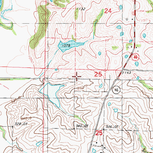 Topographic Map of Platte River Tributaries Watershed Dam 8-B, MO