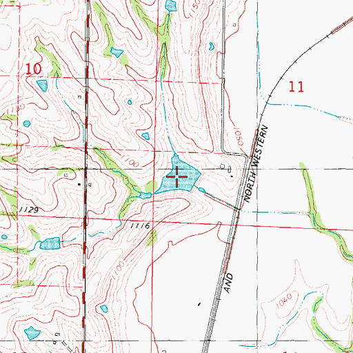 Topographic Map of Hoover Lake, MO