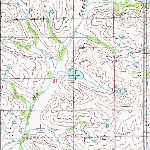 Topographic Map of Berry Lake, MO