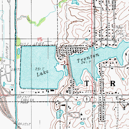 Topographic Map of Trenton Upper Lake Dam, MO