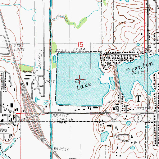 Topographic Map of Trenton Lower Lake, MO