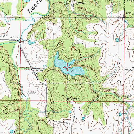 Topographic Map of Bill Seltzer Lake, MO