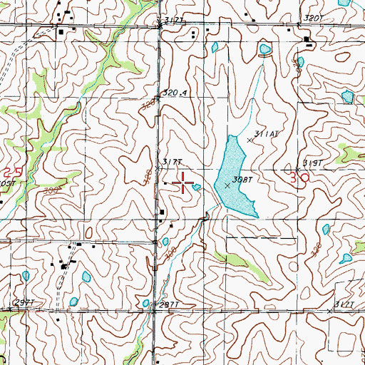 Topographic Map of Grindstone-Lost-Muddy Creek Watershed Dam C-63, MO