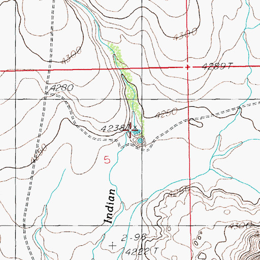 Topographic Map of Main Tank, AZ