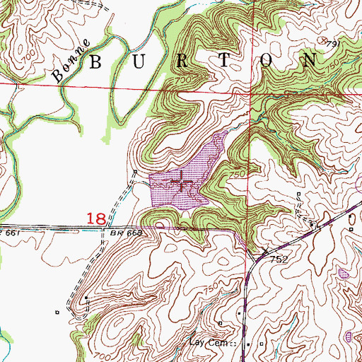 Topographic Map of Irrigation Lake, MO