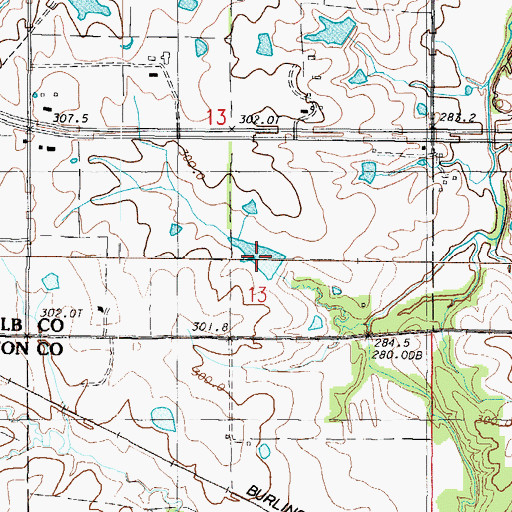Topographic Map of A-27 Lake, MO