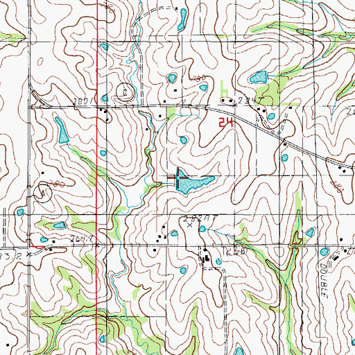 Topographic Map of Stamper Lake Dam, MO